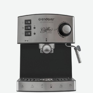 ENDEVER Кофемашина рожковая с капучинатором, Costa-1060, черная, итальянская помпа, насадка панарелло в ДНСе