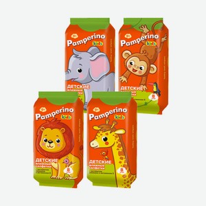 Влажные салфетки Pamperino Kids детские с ромашкой и витамином Е в ассортименте, 8шт в Абсолюте