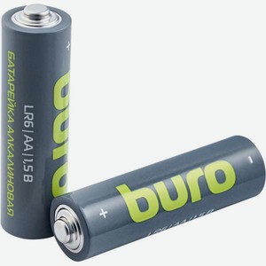 Батарейки AA BURO (LR06) 4шт в блистере щелочные 1.5V в Озоне