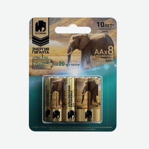 Батарейки алкалиновые Со Слоном АА/LR6 1,5В 8шт в Мегафоне