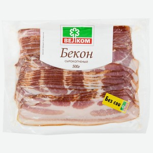 Бекон ВЕЛКОМ сырокопченый нарезка, 500 г — 469,99 ₽, Ашан с 15 по 28 октября