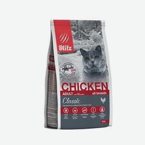 БЛИЦ сухой корм для кошек Классик/Курица 400 г в 300 кормах