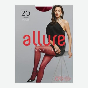 Бордовые колготки женские 20 den р.4 Allure Perlеs в 585 золотом