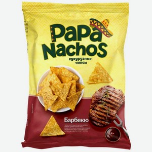 Чипсы кукурузные Papa Nachos со вкусом барбекю, 75г в Перекрестке