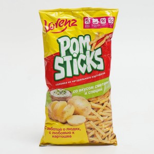 Чипсы POMSTICKS Сметана и специи, 100 г в Сима ленде