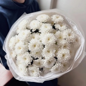 ЦВЕТОЧНАЯ МАСТЕРСКАЯ VETKA Букет из белой хризантемы, Букет в Летуале