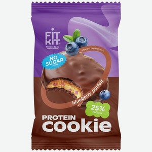 Десерт Fit Kit Куки Черничное парфе глазированный протеиновый 40г, 40 г в Пятерочке