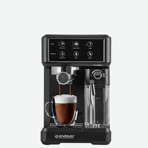 ENDEVER Кофемашина рожковая с капучинатором, Costa-1091,черная, итальянская помпа, насадка панарелло в ДНСе