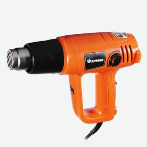 ЕРМАК Фен технический ФТ-2000Вт/2 (80C°-600C°), кейс 5 насадок в Кастораме