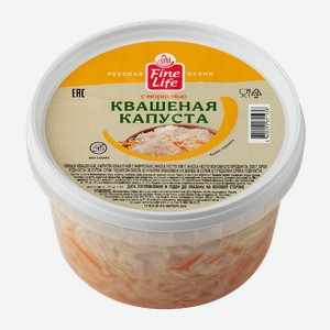 Капуста квашеная FINE LIFE с морковью, с клюквой 500 г — 89,90 ₽, Метро с 22 октября по 4 ноября