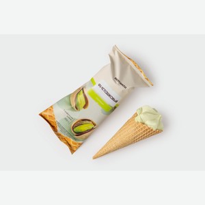 Фисташковый пломбир в вафельном рожке 12% 100 г во Вкусвилле