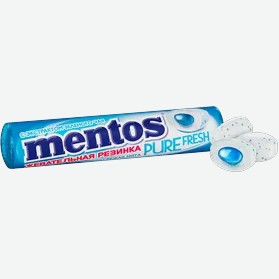 Жевательная резинка Mentos Pure Fresh Свежая мята, 15,5 г в Фикс Прайсе