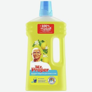 Жидкость моющая Mr.Proper Лимон для полов и стен 1л, 1 л в Пятерочке