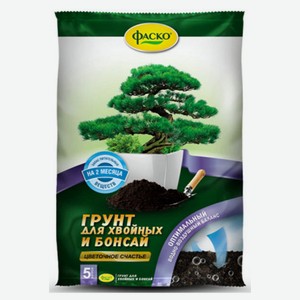 Грунт для хвойных и бонсай «Фаско» Цветочное счастье, 5 л в Ашане