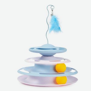 Игрушка для кошек Barbaks Пирамидка с пером и шариками в Зоозавре
