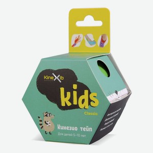Кинезио-тейп Kinexib Classic Kids Енот Зеленый 20049 в Детском мире