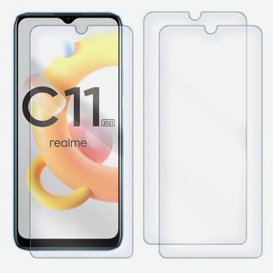 Комплект из 3-x защитных гибридных стекол Krutoff для Realme C11 в М.Видео
