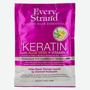 Маска для волос с кератином, алоэ вера и витамином е