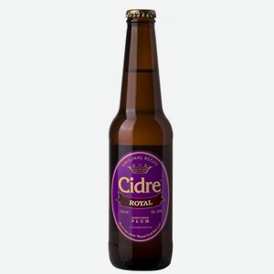 Медовуха Cidre Royal Сливовая фильтрованная пастеризованная 5% 0,33л ст/б в РусАлке