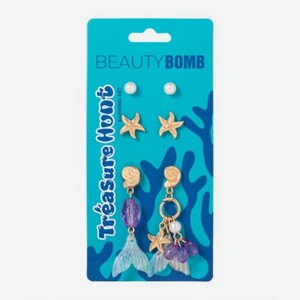 Набор сережек Treasure Hunt Beauty Bomb Jelly Pirates 8г в 585 золотом