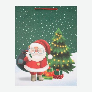 Подарочная сумка бумажная новогодняя 33*42.5*10см в ассортименте в Магните