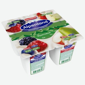 Продукт йогуртный Alpenland лесная ягода-яблоко-груша 0.3% 95г, 95 г в Пятерочке