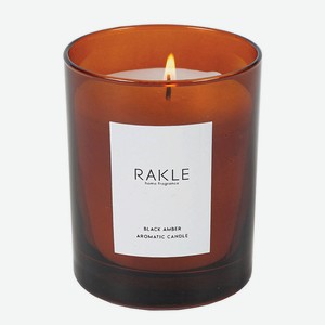 RAKLE Ароматическая свеча Basic Soft Black Amber Aromatic Candle, 350 г в Летуале
