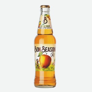 Сидр газированный сладкий Бон Сезон 4,5%, 0,4 л в РусАлке