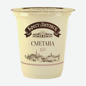 Сметана БРЕСТ-ЛИТОВСК 15%, 300 г — 84,99 ₽, Ашан с 15 по 28 октября