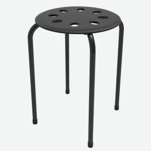 Табурет черный с пластмассовым круглым сидением МД 100 в Асконе