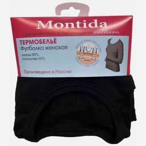 Термофутболка женская Montida с длинным рукавом цвет: чёрный 48р-р
