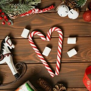 Трость карамельная  С Новым годом! , со вкусом клубники, 40 г в Фикс Прайсе