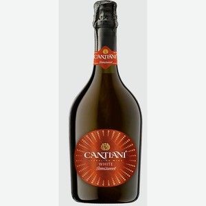 Вино игристое Кантиани полусладкое белое 10-12% 0,75л в РусАлке
